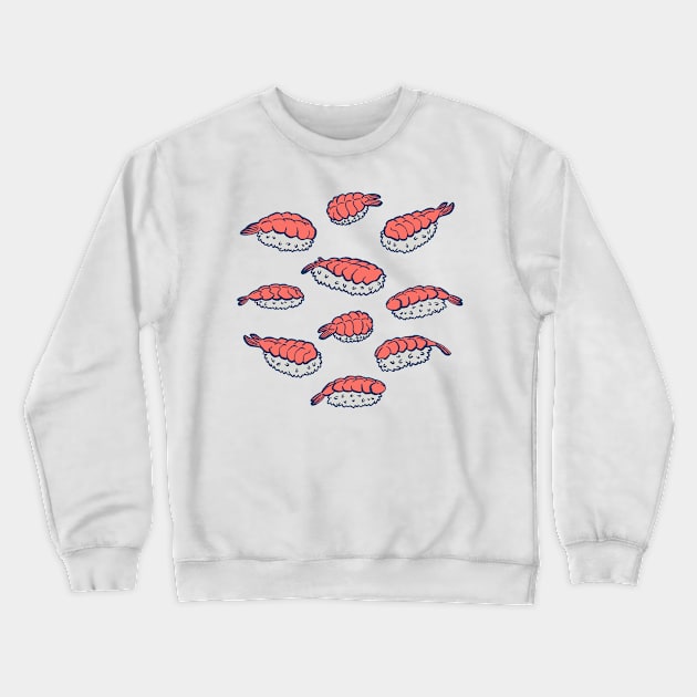 Shrimp Nigiri Crewneck Sweatshirt by Carabara Designs